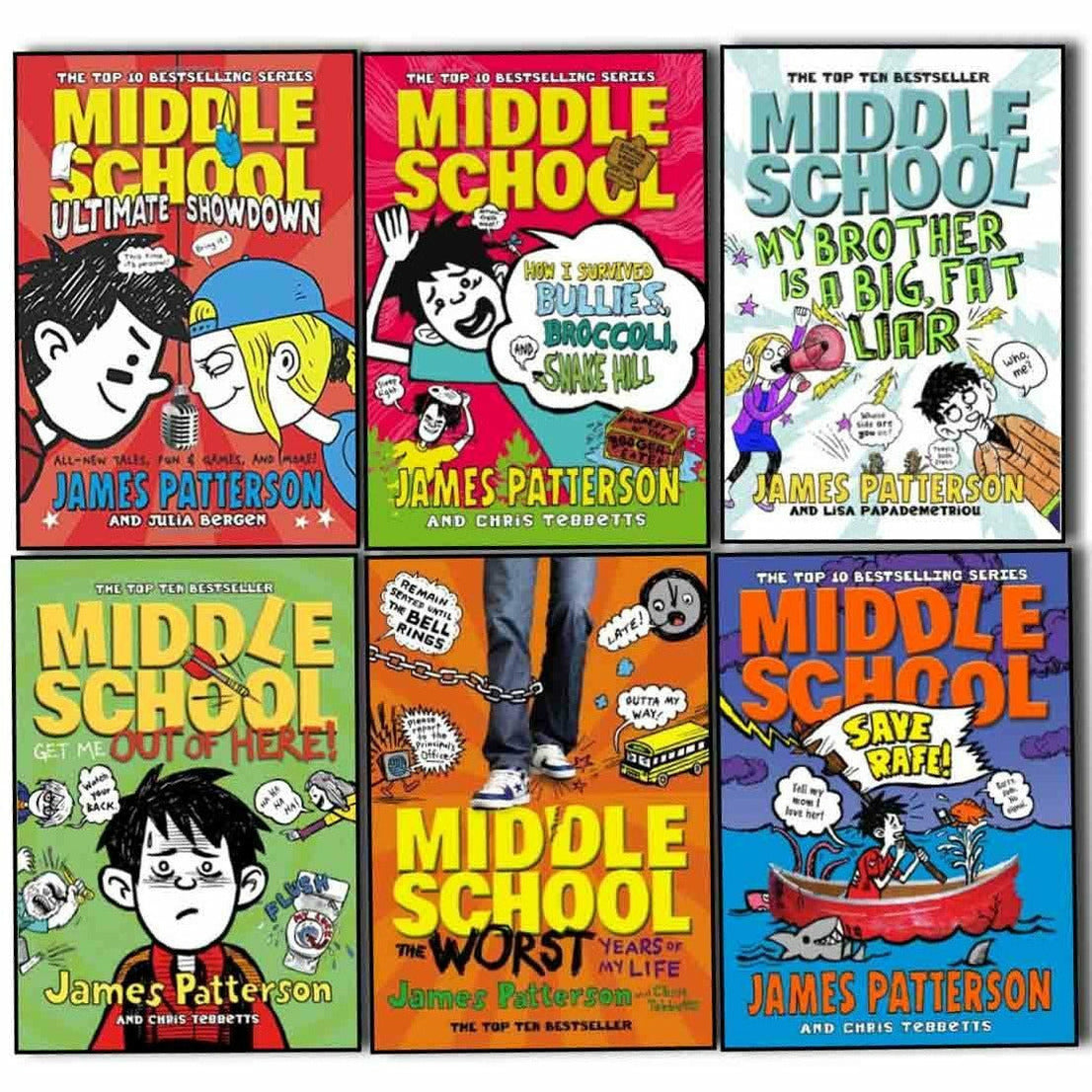 James Patterson Middle School 6 Books Collection Pack Set The Book Bundle