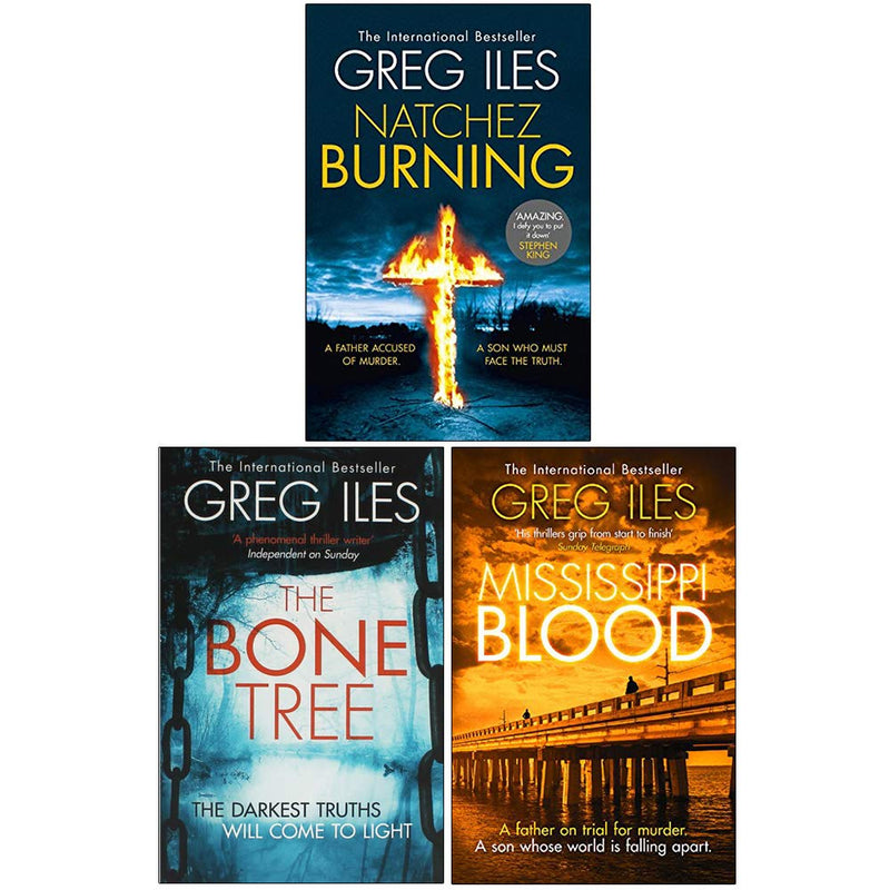 Greg Iles Penn Cage Series (4-6) 3 Books Collection Set (Natchez Burning, The Bone Tree, Mississippi Blood) - The Book Bundle