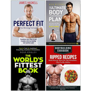 Collection of four bodybuilding and fitness books by James Haskell, published by Hodder & Stoughton in The Book Bundle series.