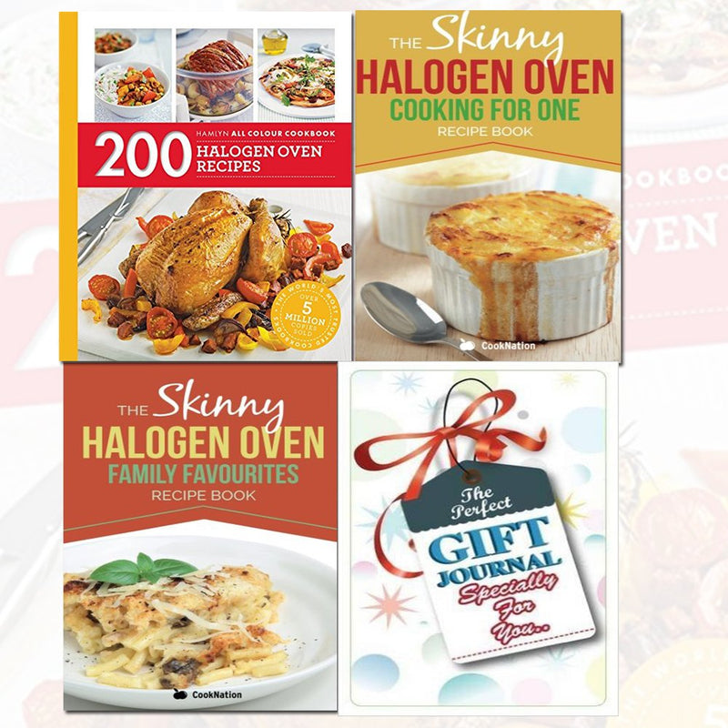 200 Halogen Oven Recipes, Skinny Halogen and The Skinny Halogen Oven 3 Books Bundle Collection with Gift Journal - The Book Bundle