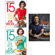 Bluebird book set of Joe Wicks' Lean in 15 trilogy, featuring three non-fiction health and fitness books in a mixed format.