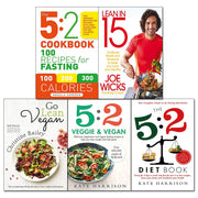 Set of five Joe Wicks "Lean in 15" diet and vegan cookbooks, featuring colorful paperback covers with healthy meal images.