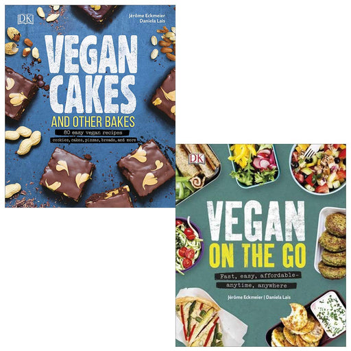 Vegan cakes and other bakes, on the go cookbook 2 books collection set - The Book Bundle