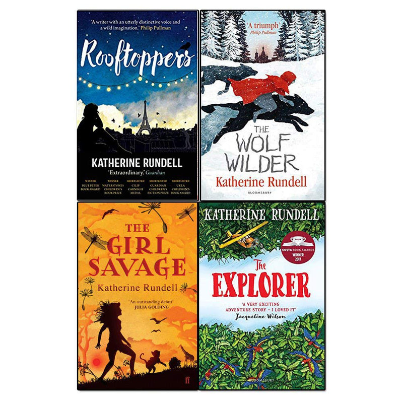 Katherine rundell 4 books collection set (rooftoppers,wolf wilder,girl savage,explorer) - The Book Bundle
