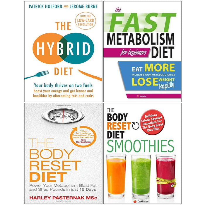 The Hybrid Diet, Fast Metabolism Diet, Body Reset Diet, Smoothies Collection 4 Books Set - The Book Bundle