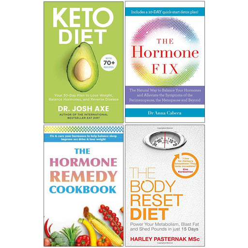 Keto Diet Dr Josh Axe, The Hormone Fix, Hormone Remedy Cookbook, Body Reset Diet 4 Books Collection Set - The Book Bundle