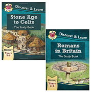 Cgp ks2 history collection 2 books set (Stone Age to Celts Study Book, Romans in Britain Study Book) - The Book Bundle
