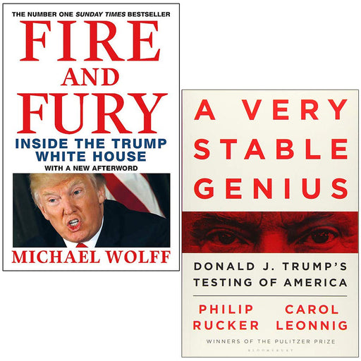 Fire and Fury & A Very Stable Genius: Donald J. Trump's    2 Books Collection Set - The Book Bundle