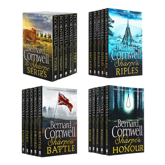 Bernard Cornwell The Sharpe Series 1-20 Books Collection Set - The Book Bundle
