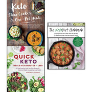Keto slow cooker, quick keto meals in 30 minutes or less and the ketodiet cookbook 3 books collection set - The Book Bundle