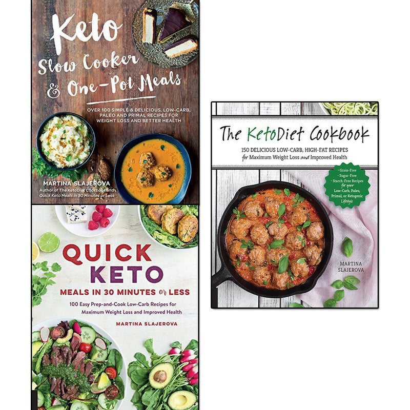 Keto slow cooker, quick keto meals in 30 minutes or less and the ketodiet cookbook 3 books collection set - The Book Bundle
