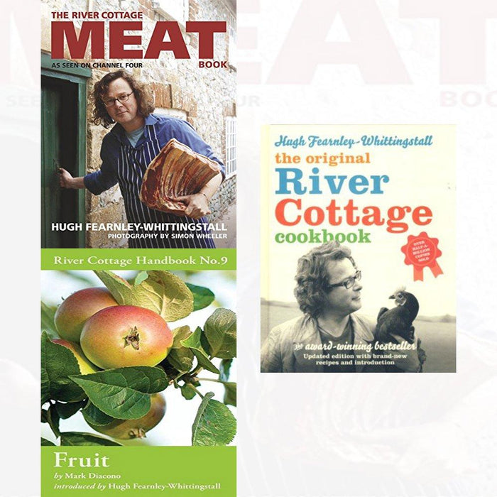 xriver cottage cookbook wrks,fruit and the river cottage meat book 3 books collection set - The Book Bundle