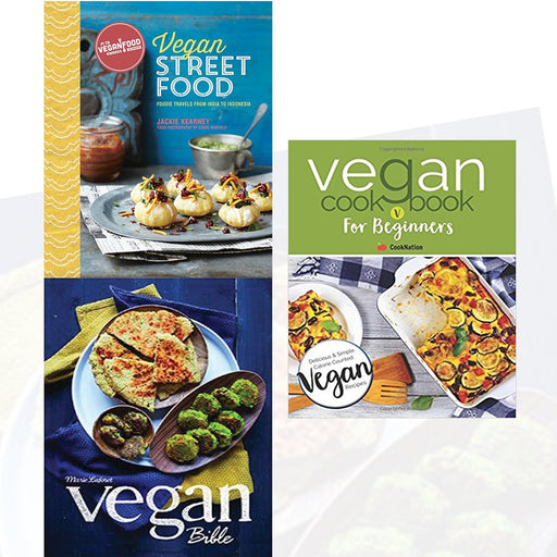 Vegan Street Food ,Vegan Cookbook For Beginners and Vegan Bible 3 Books Bundle Collection - Foodie travels from India to Indonesia - The Book Bundle
