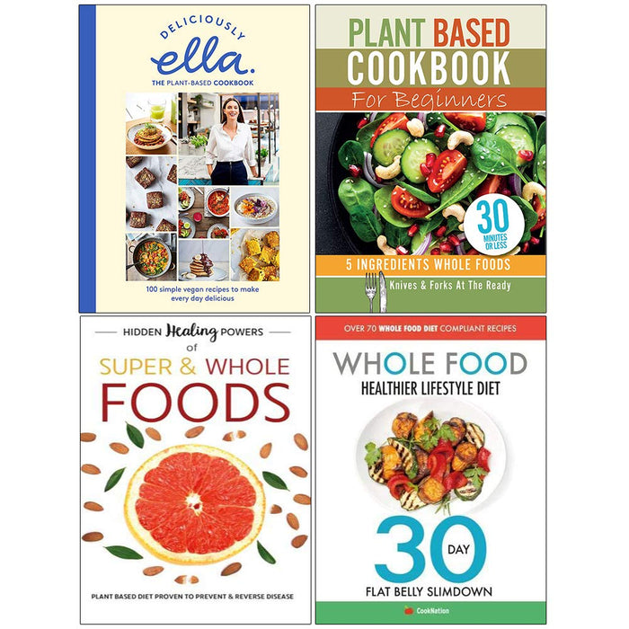 Deliciously Ella The Plant , Plant Based Cookbook , Hidden Healing Powers, Whole Food  4 Books Collection Set - The Book Bundle