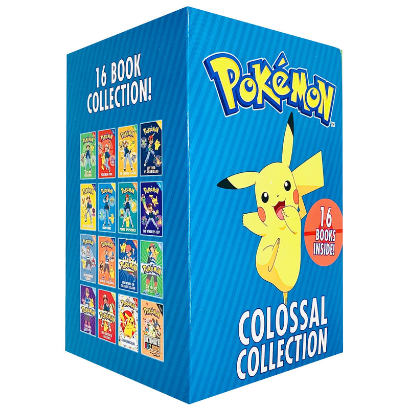 Pokémon Colossal Collection 16 Books Box Set (Ash's Big Challenge, Pokémon Peril) - The Book Bundle