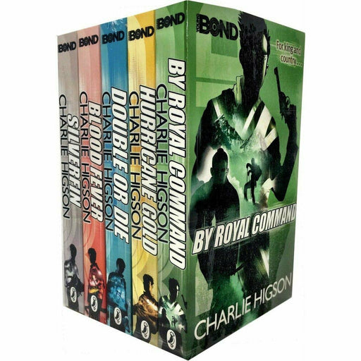 Charlie Higson Young Bond collection 5 books set. (Blood Fever, Double or Die, Hurricane Gold, Silverfin, By Royal Command) - The Book Bundle