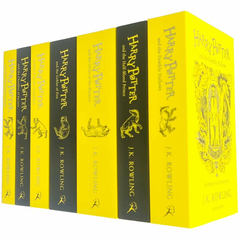 Harry Potter Hufflepuff Edition Series Collection 7 Books Set By J.K. Rowling - The Book Bundle