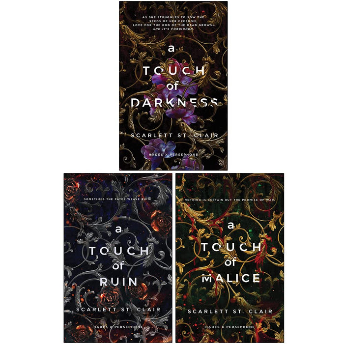 Hades X Persephone Series Books 1 - 3 Collection Set By Scarlett St. Clair (A Touch of Darkness, A Touch of Ruin & A Touch of Malice) - The Book Bundle