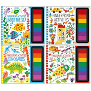 Fingerprint Activities 4 Books Collection Set (Under the Sea, Fingerprint Activities, Dinosaurs, Animals) - The Book Bundle