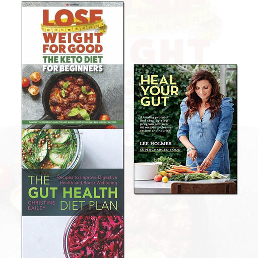 gut health diet plan,heal your gut,keto diet for beginners 3 books collection set - The Book Bundle