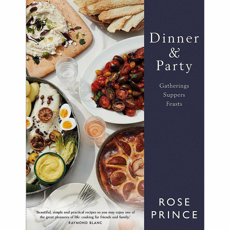 Hardcover cookbook by Rose Prince featuring dinner, party, and feast recipes for entertaining and gatherings.