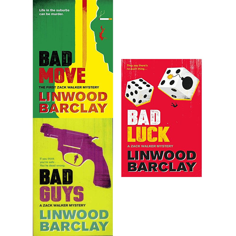 linwood barclay zack walker mystery collection 3 books set (bad move, bad guys, bad luck) - The Book Bundle