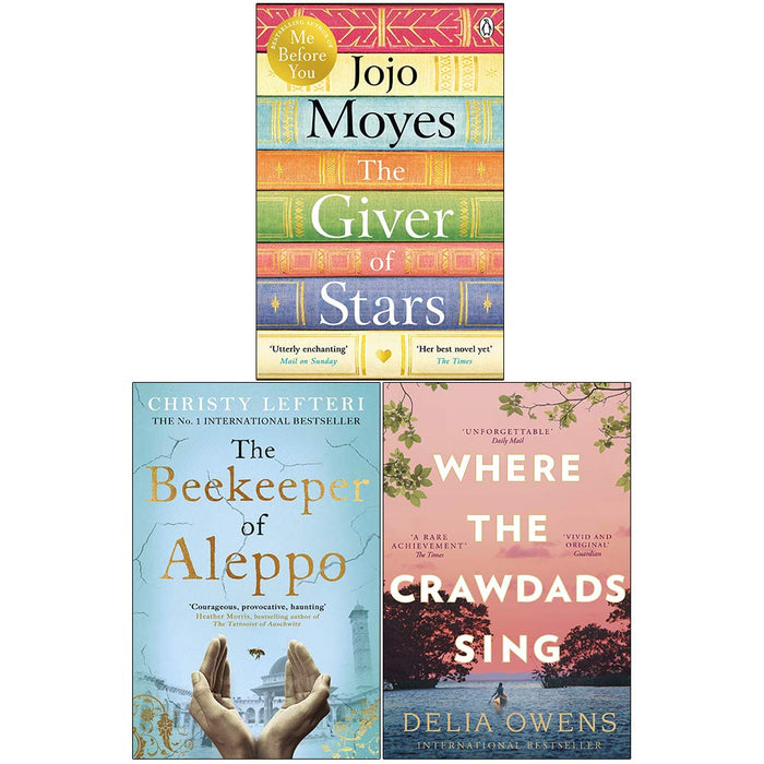 The Giver of Stars, The Beekeeper of Aleppo, Where the Crawdads Sing 3 Books Collection Set - The Book Bundle