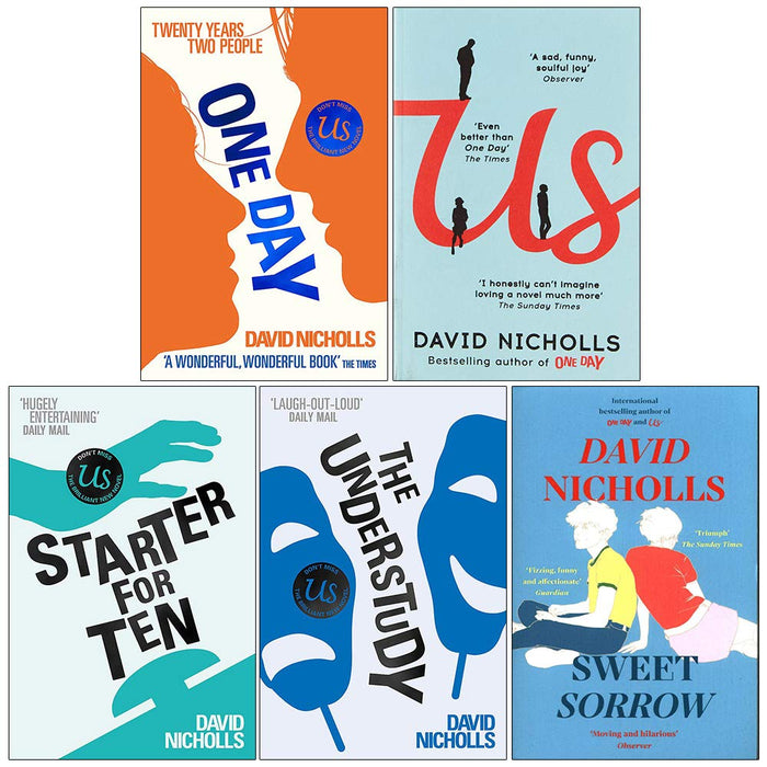 David Nicholls Collection 5 Books Set (One Day, Us, Starter For Ten, The Understudy, Sweet Sorrow) - The Book Bundle