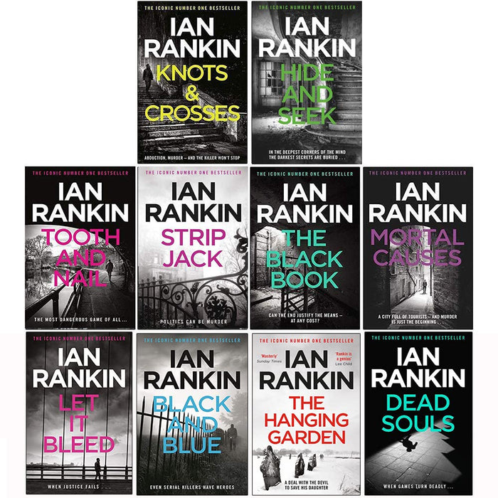 Ian Rankin Inspector Rebus Series Collection 10 Books Set (Knots And Crosses, Hide And Seek) - The Book Bundle