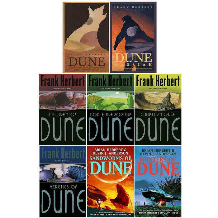 Dune Series 1-8: 8 Books Collection Set By Frank Herbert - The Book Bundle