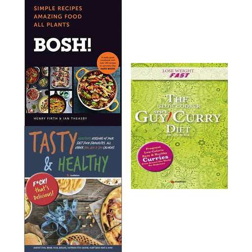 Bosh simple recipes [hardcover], tasty & healthy and slow cooker spice-guy curry 3 books collection set - The Book Bundle