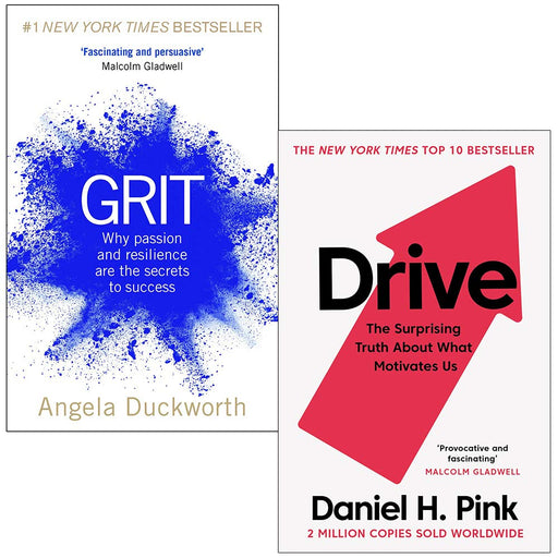 Grit Why passion and resilience are the secrets to success & Drive The Surprising Truth About What Motivates Us 2 Books Collection Set - The Book Bundle