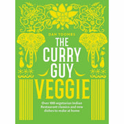Set of five cookbooks by Dan Toombs, The Curry Guy, featuring Indian and veggie curry recipes, with colorful covers.