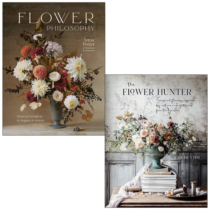 Flower Philosophy By Anna Potter & The Flower Hunter By Lucy Hunter 2 Books Collection Set - The Book Bundle