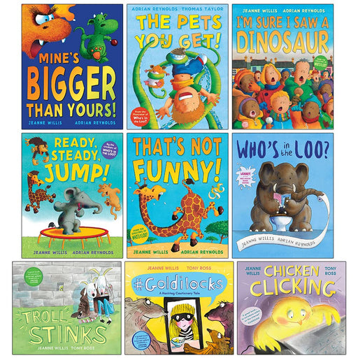Jeanne Willis 9 Books Collection Set (Mine's Bigger than Yours, The Pets You Get) - The Book Bundle