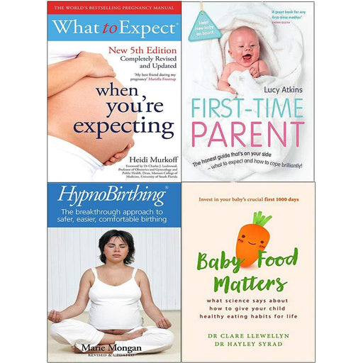 What to expect, hypnobirthing, baby food matters and first-time parent 4 books collection set - The Book Bundle