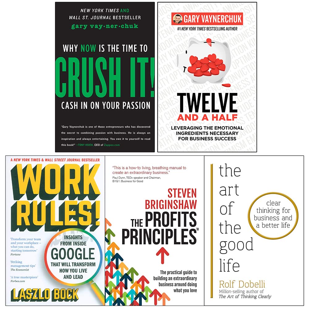 Crush It, Twelve and a Half[Hardcover], Work Rules, The Profits Princi ...