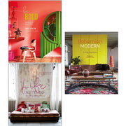 Set of three hardcover books by Emily Henson: Be Bold, Life Unstyled, and Bohemian Modern, featuring colorful, modern design covers.