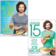Bluebird paperback set of Joe Wicks' Fat-Loss Plan and Lean In 15 books, featuring colorful covers and health-focused titles.