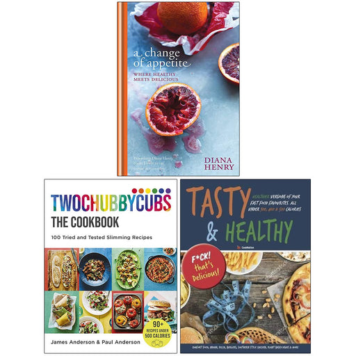 A Change of Appetite [Hardcover], Twochubbycubs The Cookbook [Hardcover], Tasty & Healthy F*ck That's Delicious 3 Books Collection Set - The Book Bundle