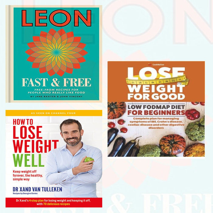 leon fast & free[hardcover], how to lose , low fodmap diet 3 books collection set - The Book Bundle
