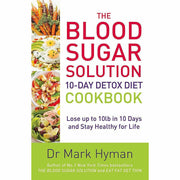 Two paperback books from Mark Hyman's "WTF Should I Eat?" and "Blood Sugar Solution" 10-Day Detox diet cookbook collection set.