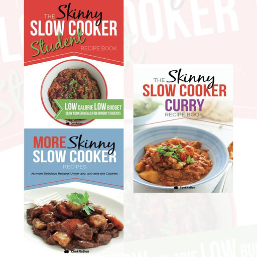 The Skinny Slow Cooker 3 Books Recipes Collection Pack(The Skinny Slow Cooker Student,More Skinny Slow Cooker,The Skinny Slow Cooker Curry) - The Book Bundle