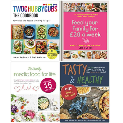 Twochubbycubs , Feed Your Family, The Healthy Medic, Tasty & Healthy 4 Books Collection Set - The Book Bundle