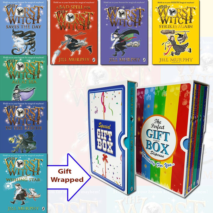 Jill Murphy The Worst Witch Box set 7 Books in Two Gift Wrapped Slipcase inc - The Book Bundle