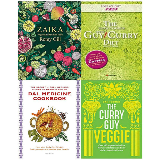 Zaika, Lose Weight Fast,Dal Medicine Cookbook, The Curry Guy Veggie 4 Books Collection Set - The Book Bundle