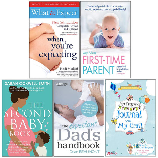 What to Expect When Youre Expecting, First Time Parent, Second Baby Book, Expectant Dads Handbook, My Pregnancy Journal 5 Books Collection Set - The Book Bundle
