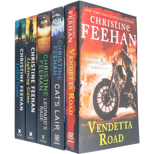 Christine Feehan Collection 5 Books Set (Vendetta Road, Cat's Lair, Leopard's Rage, Lightning Game, Lethal Game) - The Book Bundle