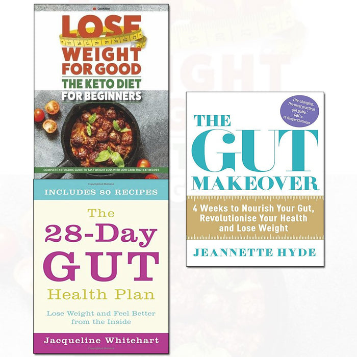 28-day gut health plan,the gut makeover,the keto dieT 3 books collection set - The Book Bundle