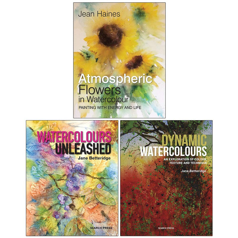 Atmospheric Flowers in Watercolour [Hardcover], Watercolours Unleashed, Dynamic Watercolours 3 Books Collection Set - The Book Bundle